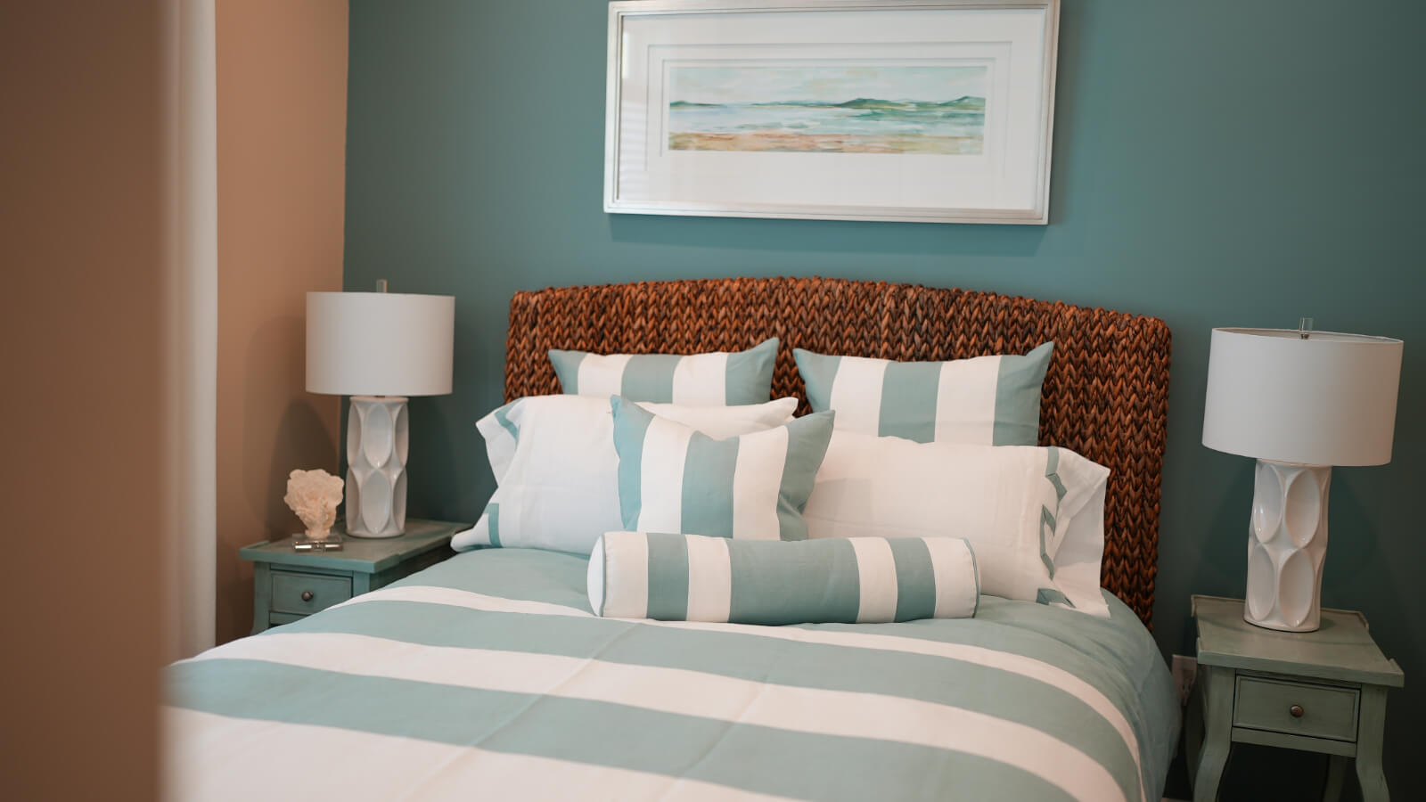 Cottages at Compass Point coastal bedroom design