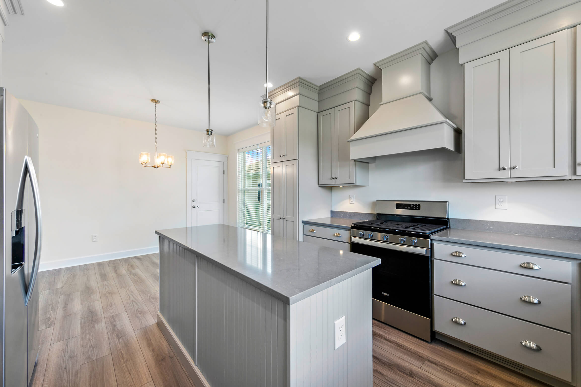 Large grey kitchen