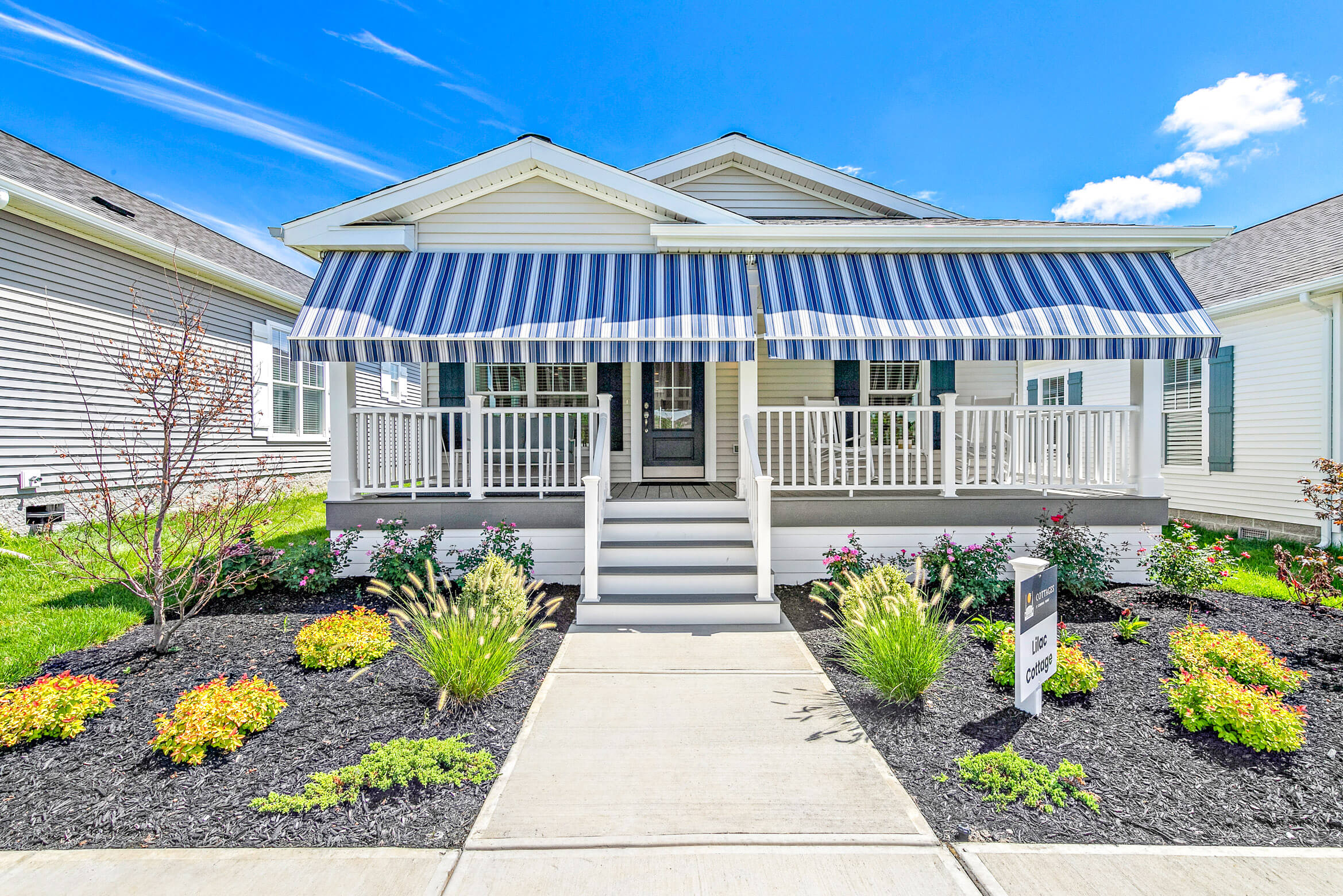 Lilac Cottage blue awning