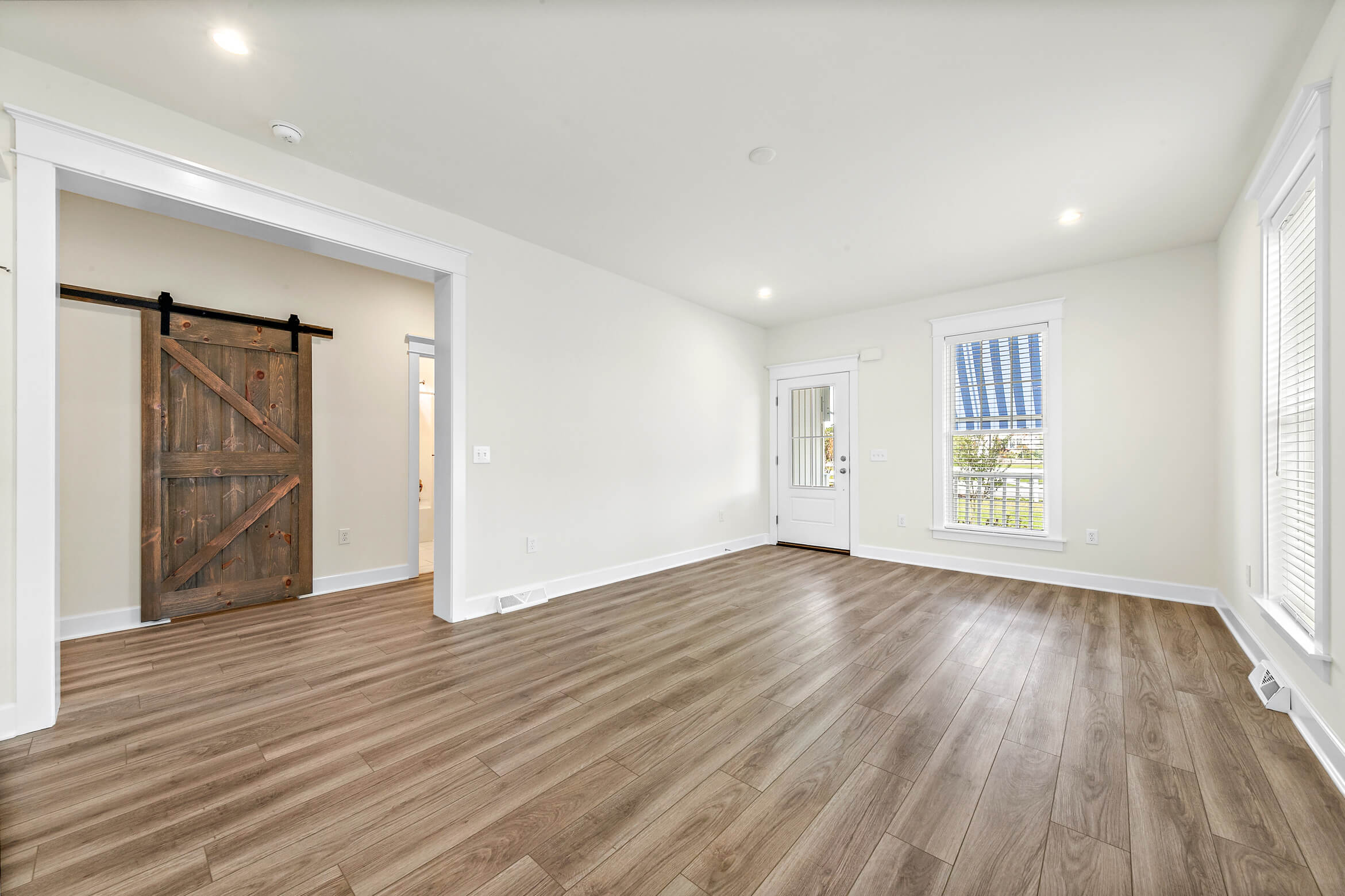 White walls in the living room