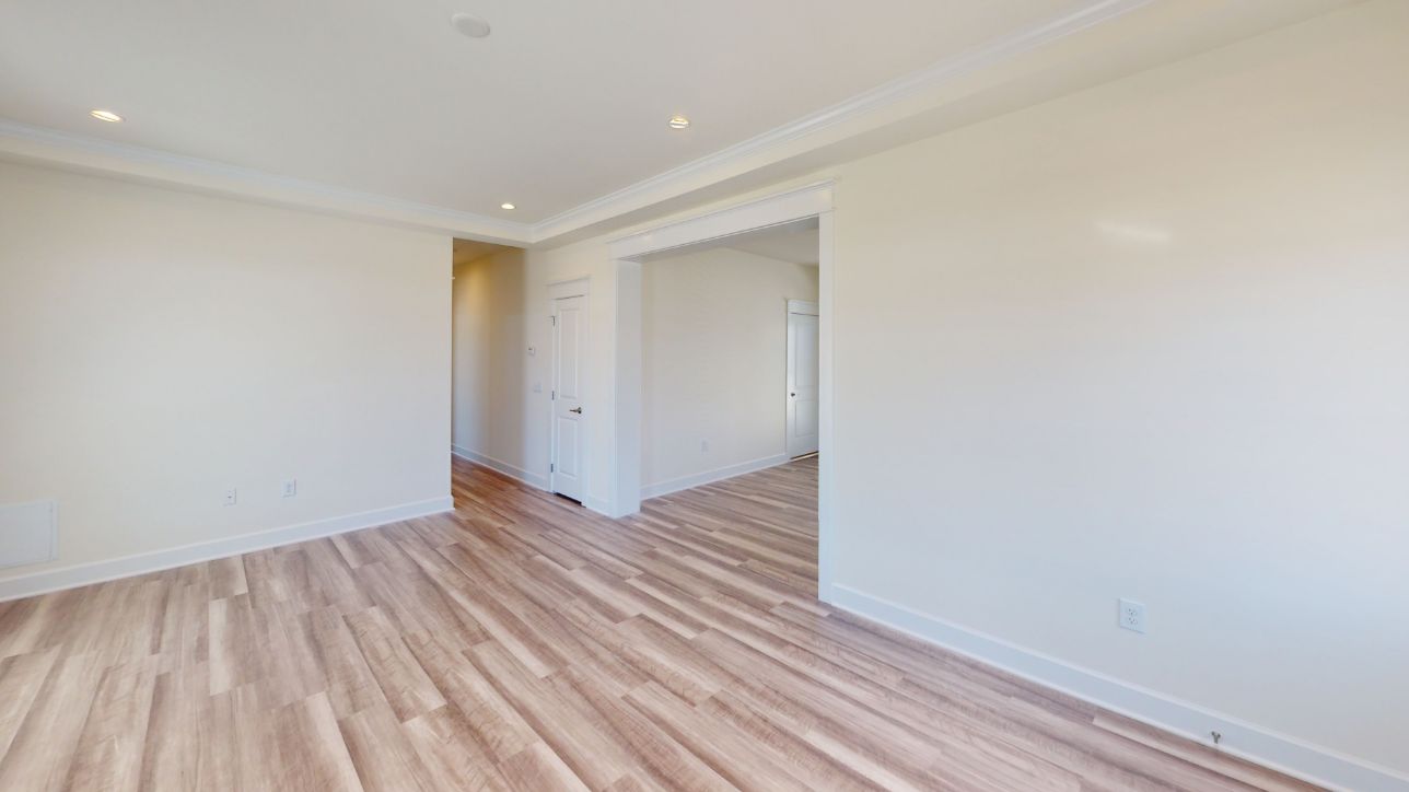 Large room with white walls