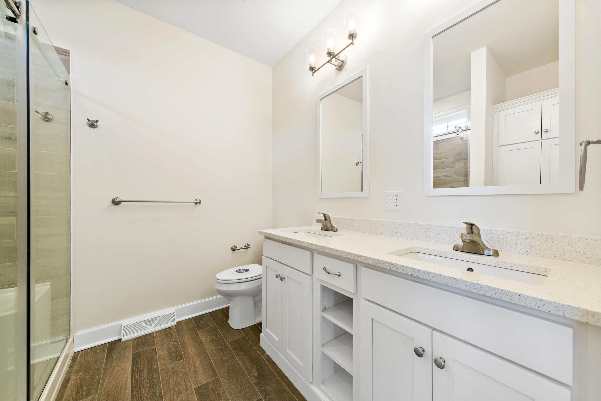 White double vanity bathroom