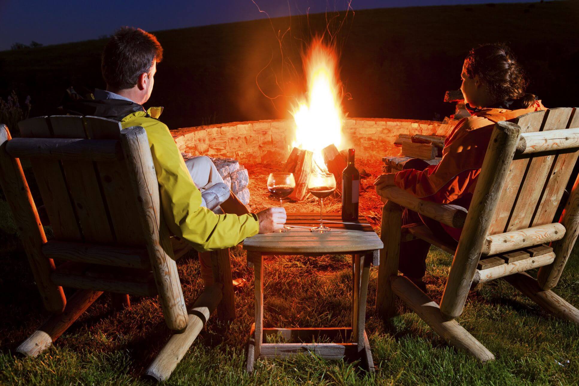 Firepits at the 55+ community Cottages at Compass Point