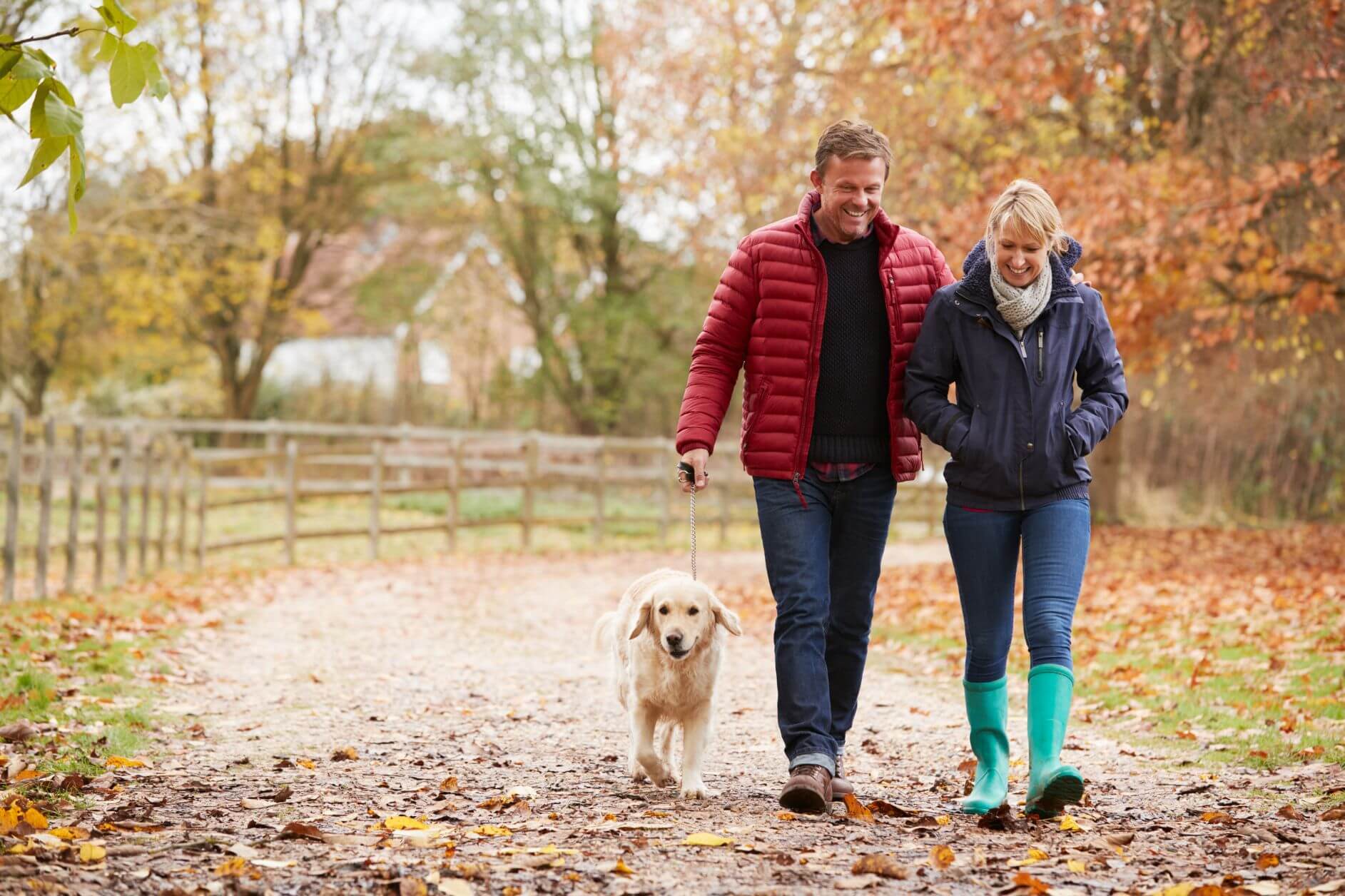 dogwalking-55+community-CottagesatCompassPoint