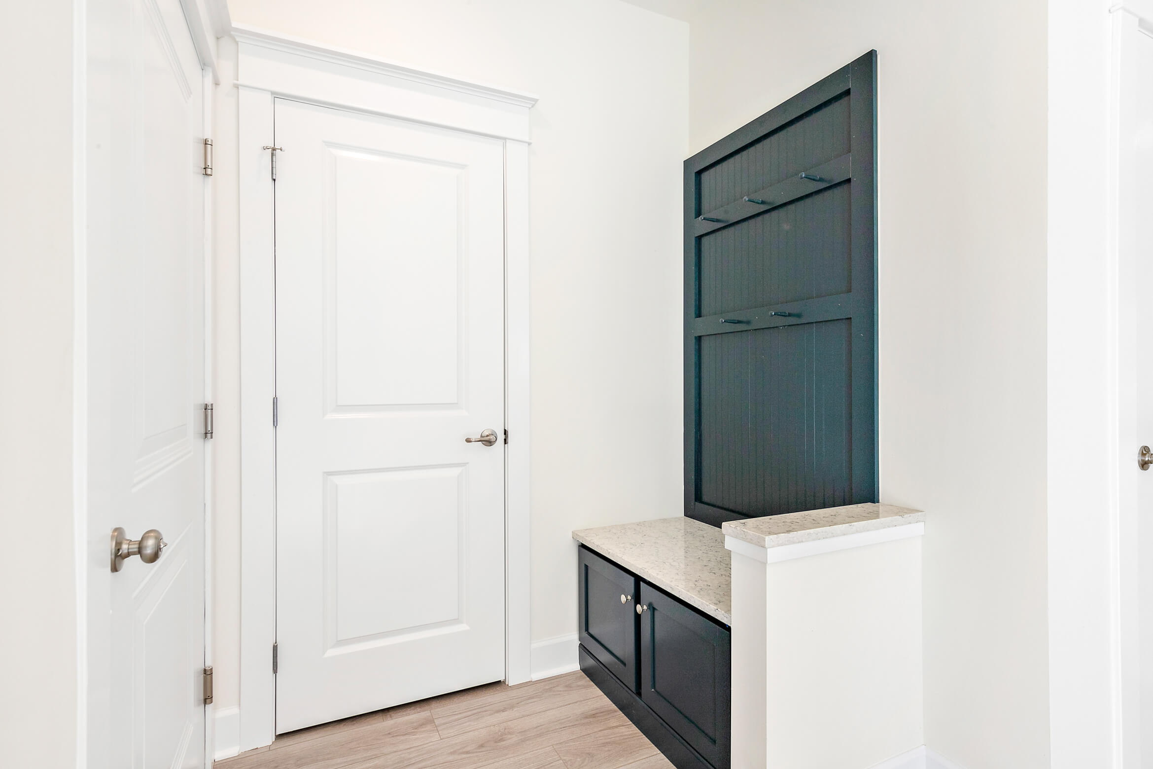 Mudroom features in the Magnolia model