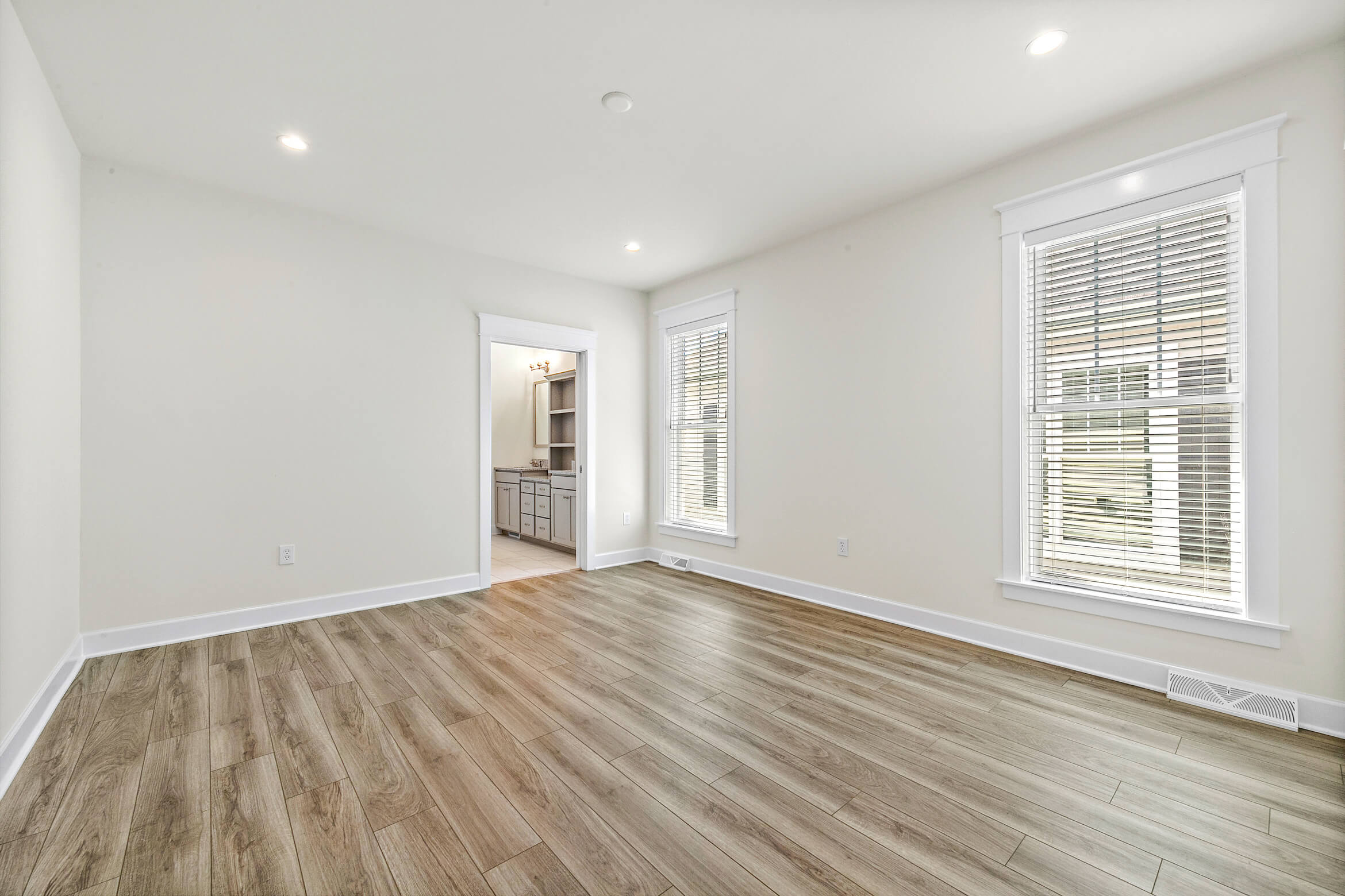 Master bedroom in the Magnolia single-family home, 55+ community