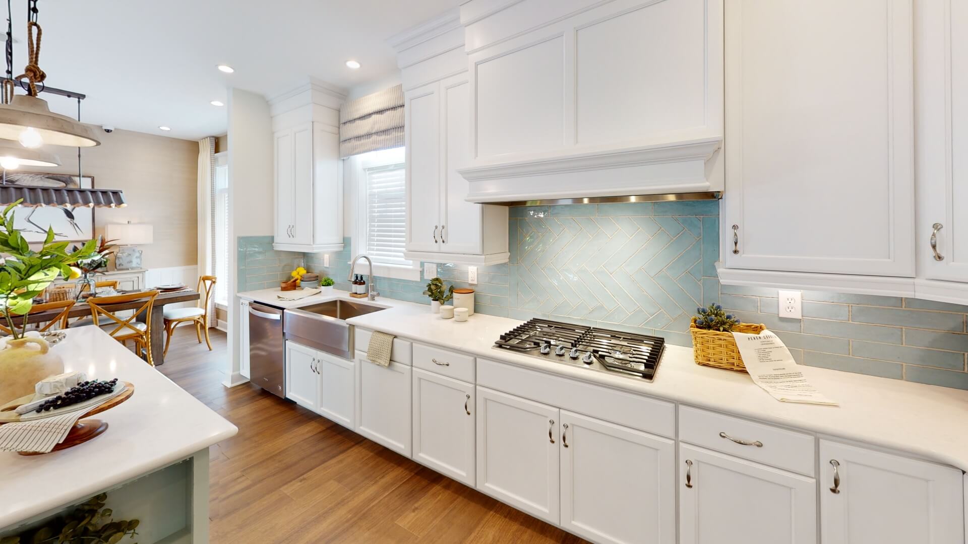 The stunning, luxurious kitchen at our model cottage
