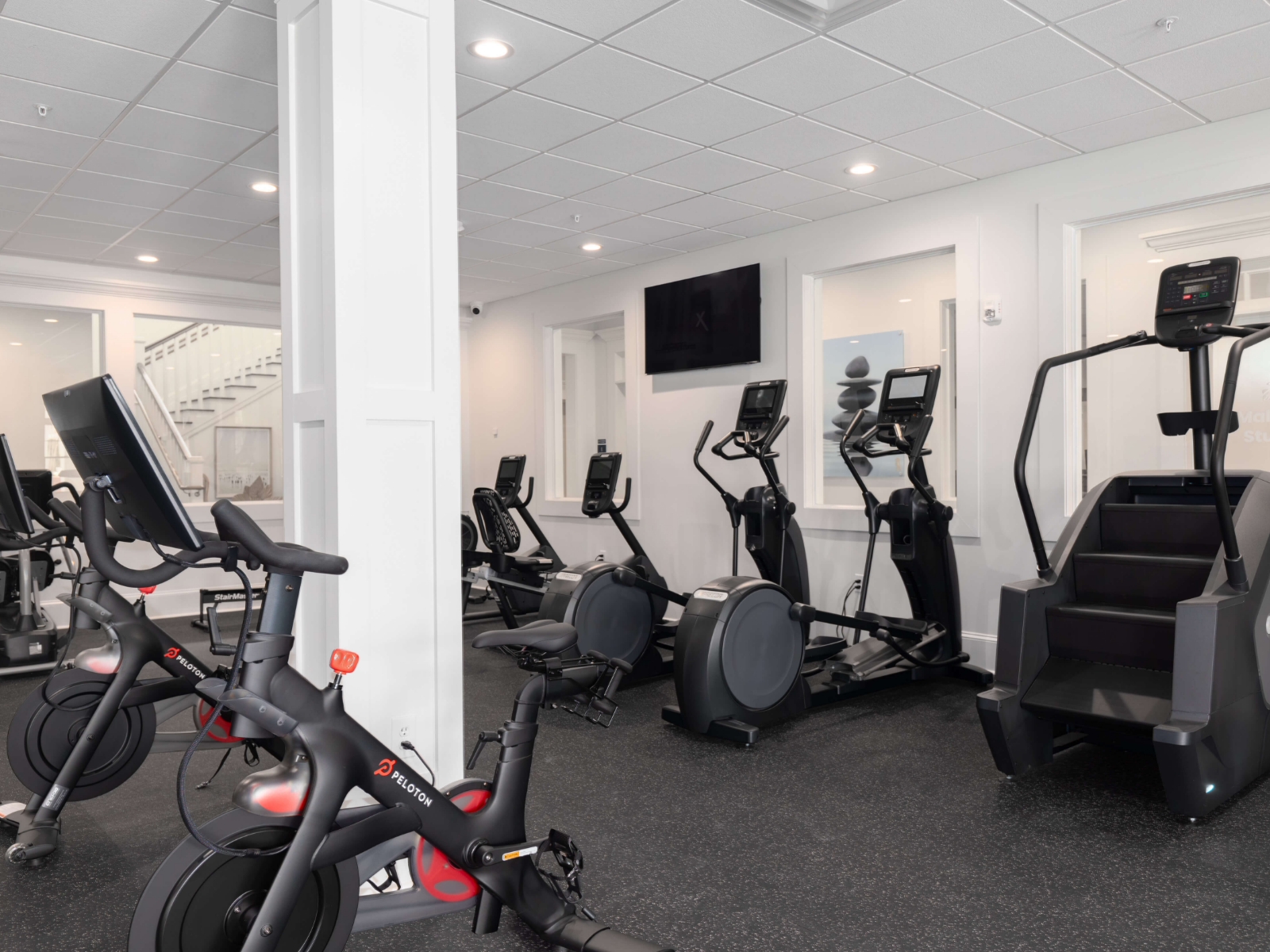 Fitness machines in the gym