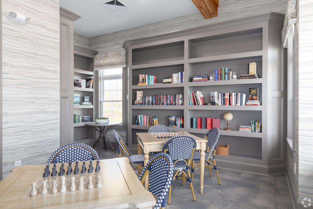 Library with chess tables