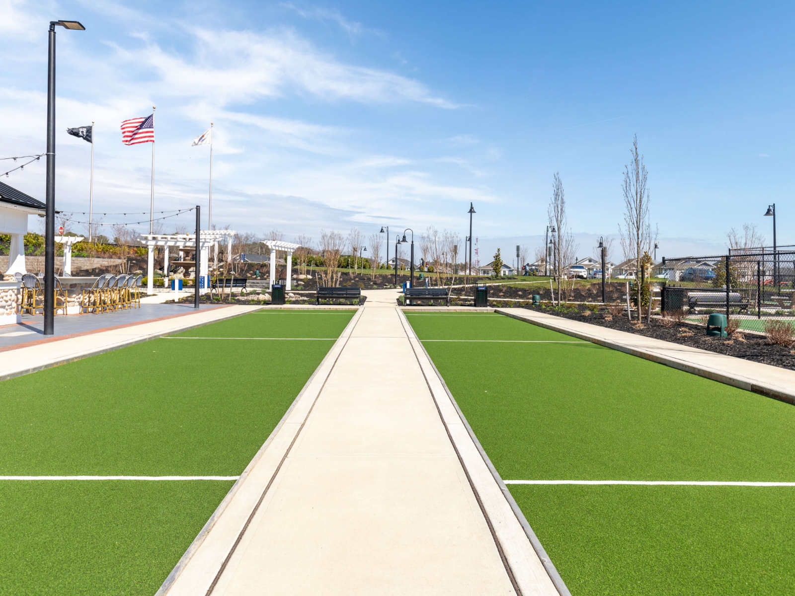 Outdoor sports courts