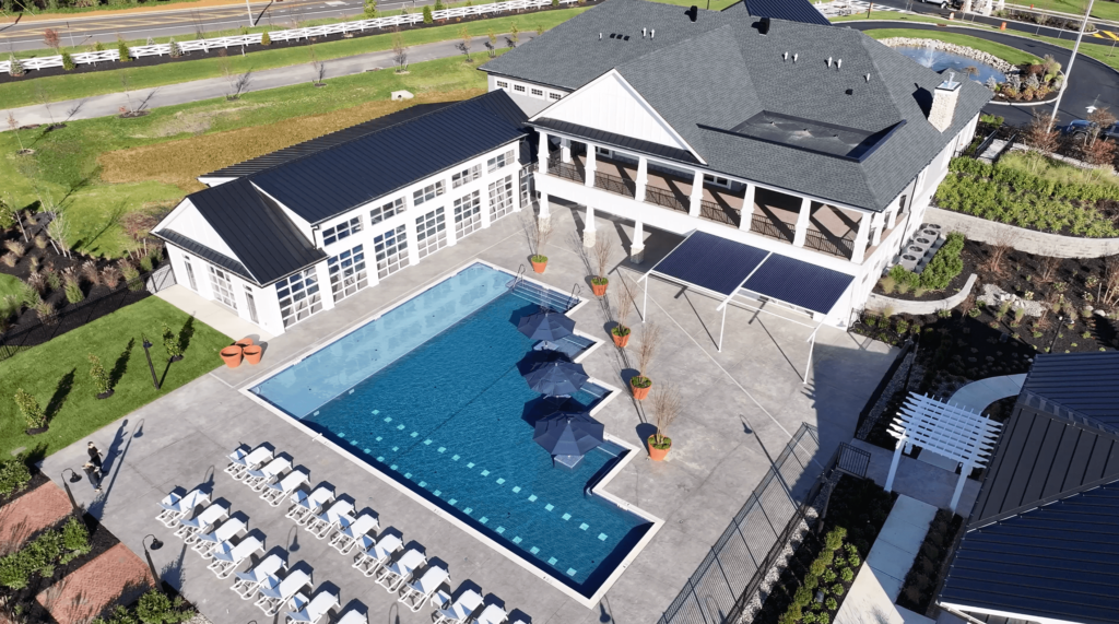Pool with lounge chairs