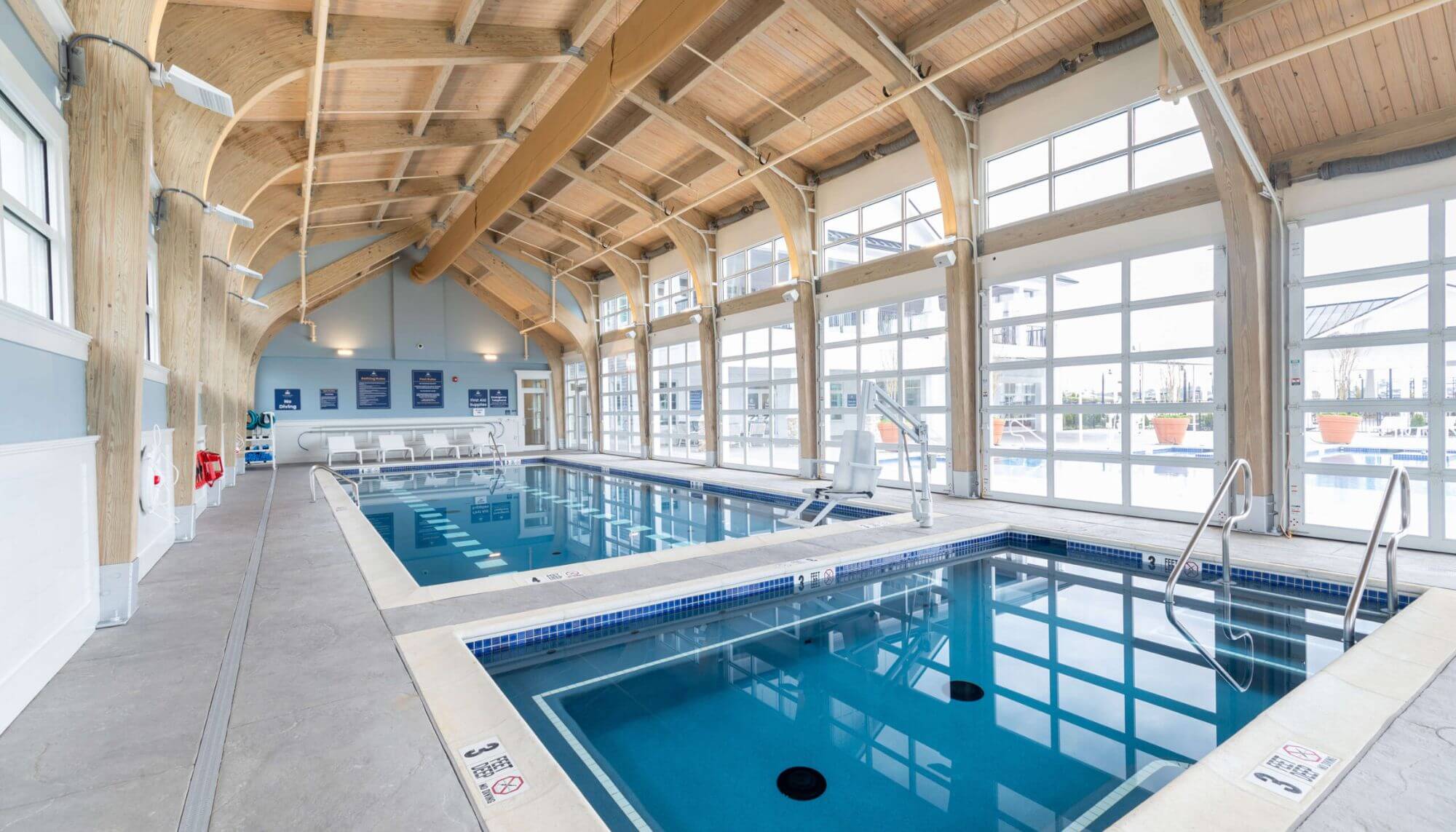 lap pool and hot tub 55+ community